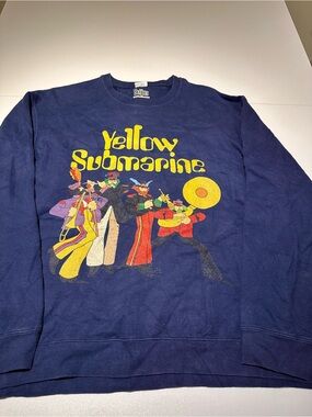 Port and Company Navy "Yellow Submarine" Graphic Crewneck